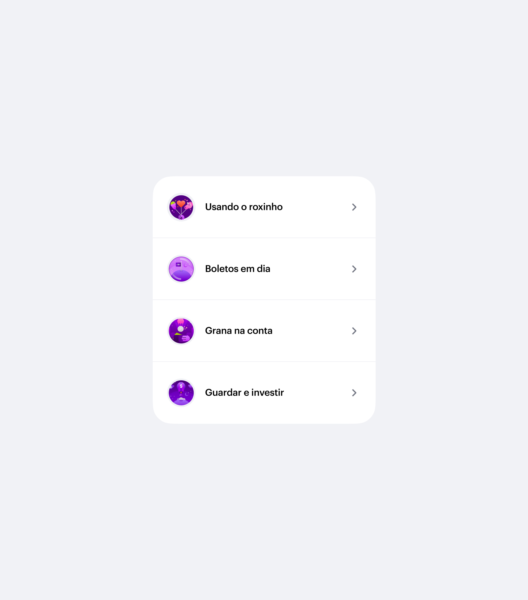 Nubank Nunos achievements screen
