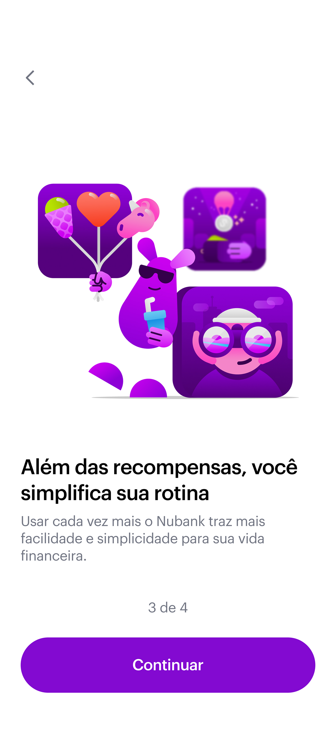 Nubank Nunos progress tracker screen