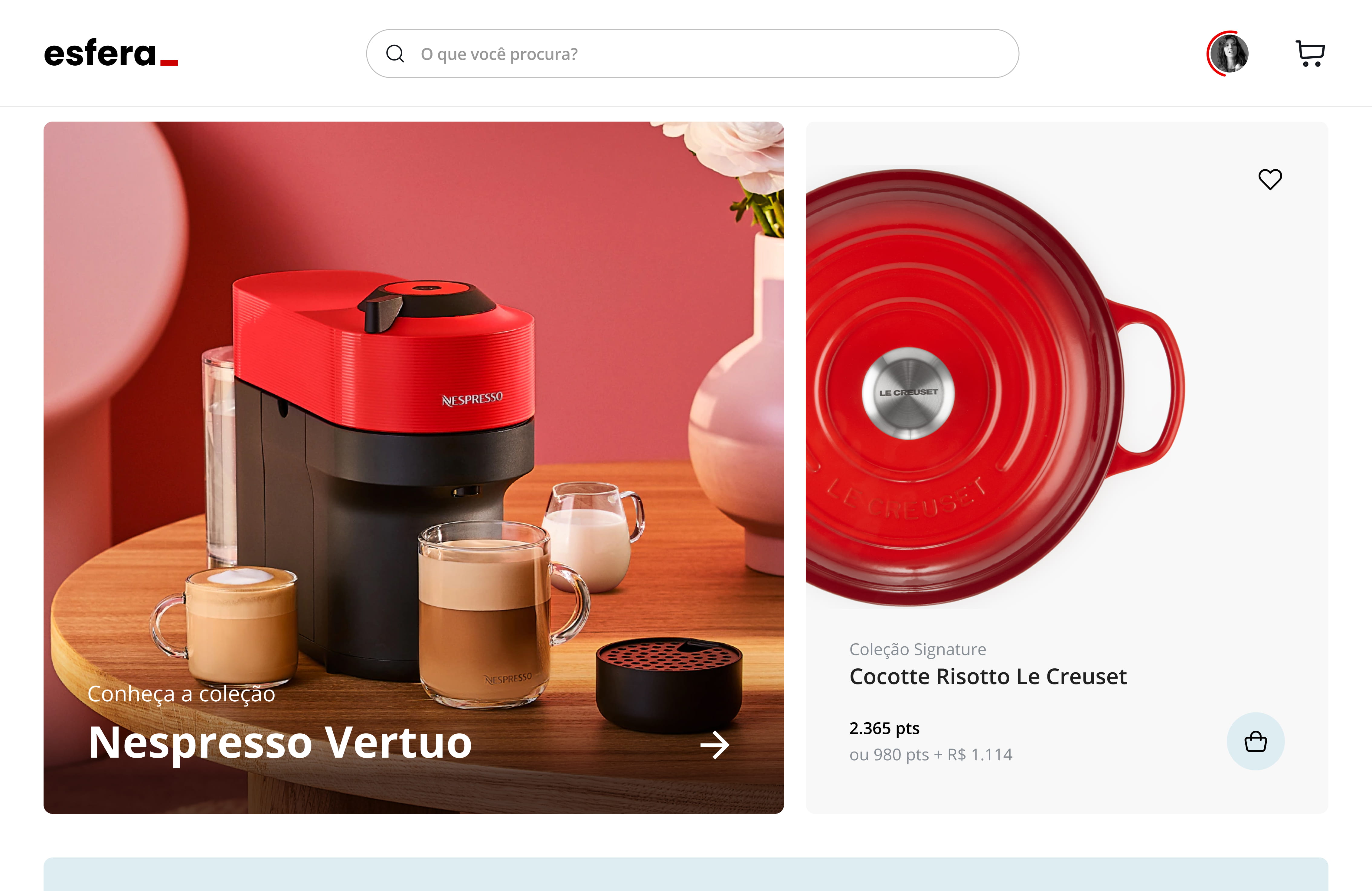 Santander Esfera navigation concept screen