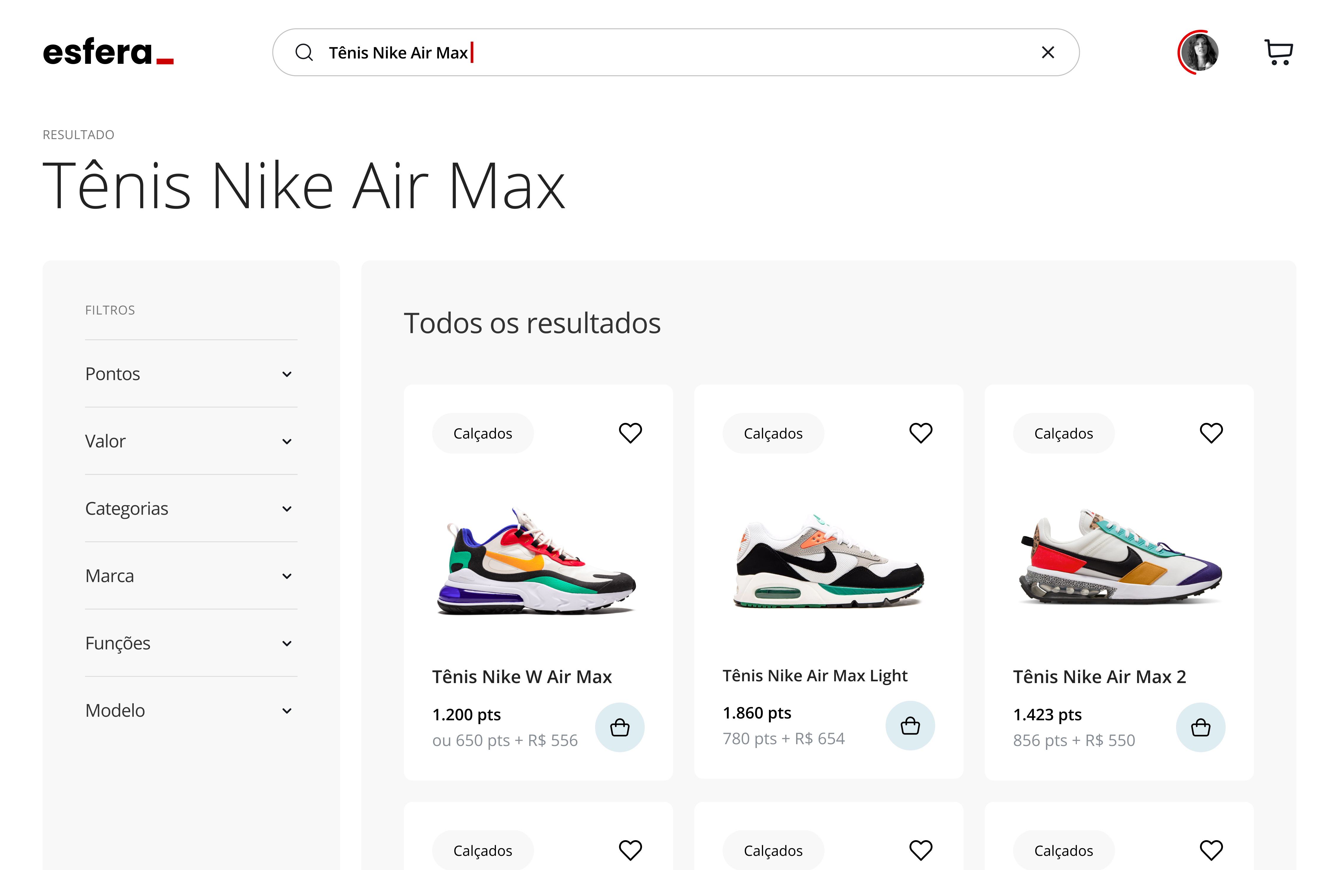 Santander Esfera product discovery screen